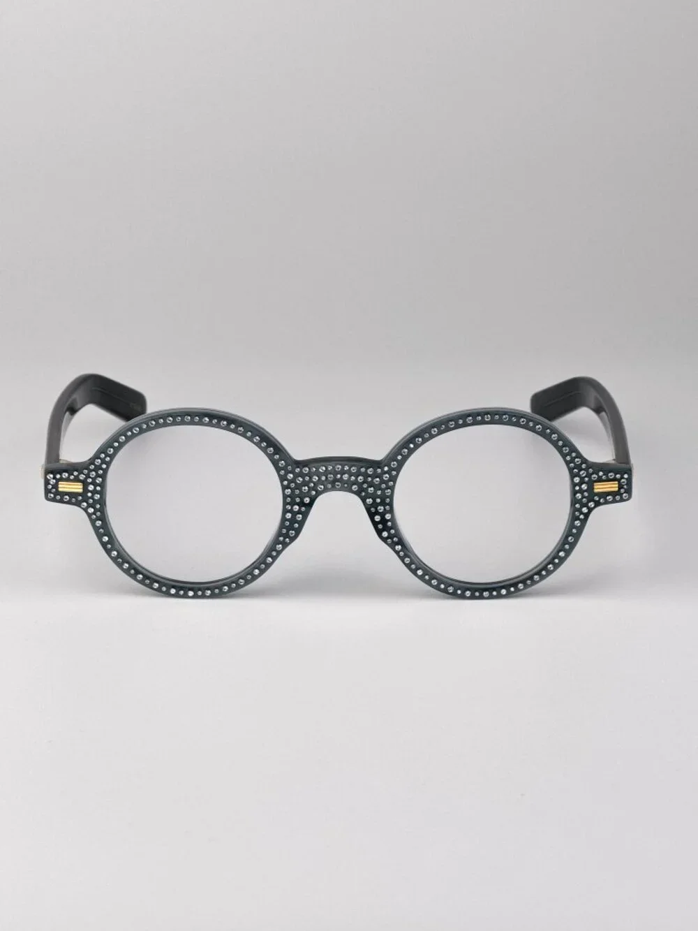 Valentino Women Eyeglasses – Blue Pearl Crystal Round Model VLX-185 C